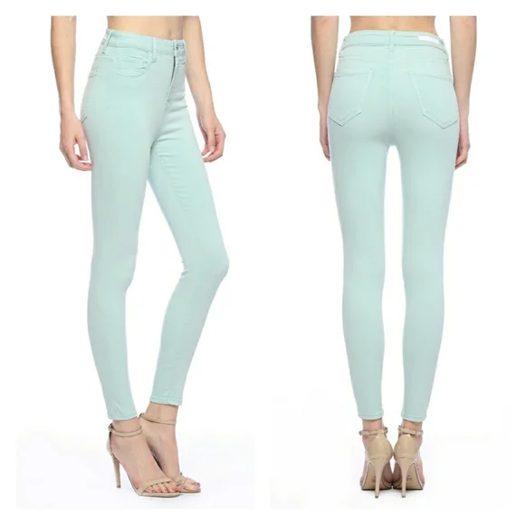 Cello Skinny Jeans, Junior Green High Rise Stretch Spandex Sz 1, 3, 5, 7, 9, 11 - Picture 2 of 6